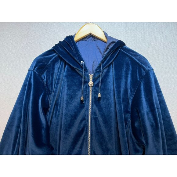 CS Signature Women's Full Zip Hooded Jacket Long Sleeve Size 3X Blue Stretch - Picture 4 of 12